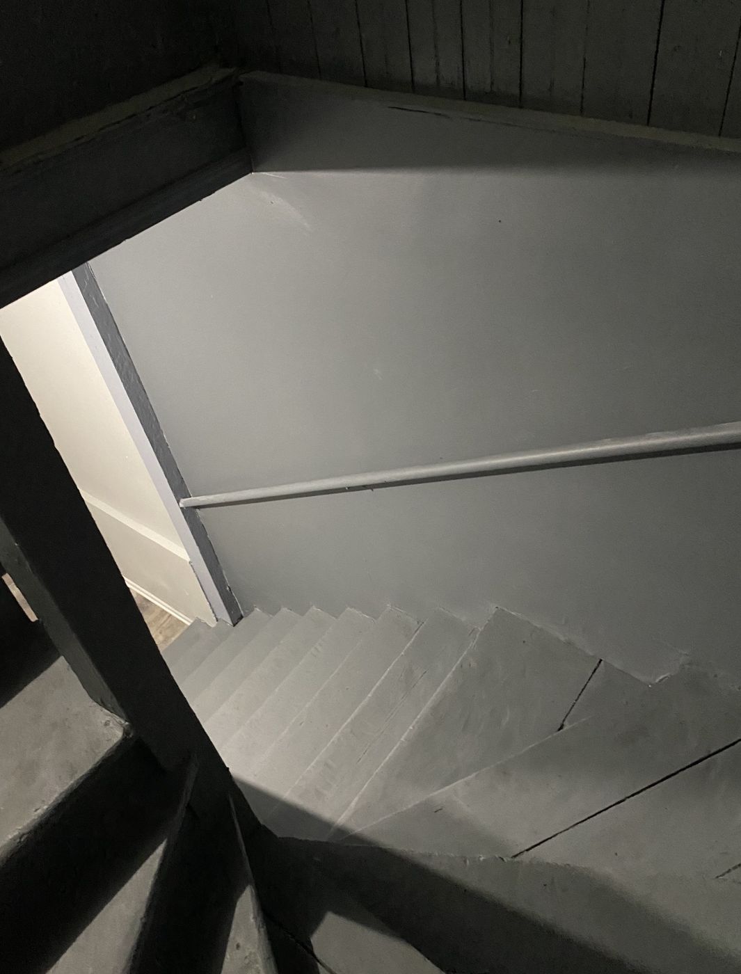 Painted winder stairs