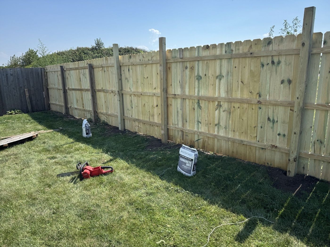 New privacy fence run