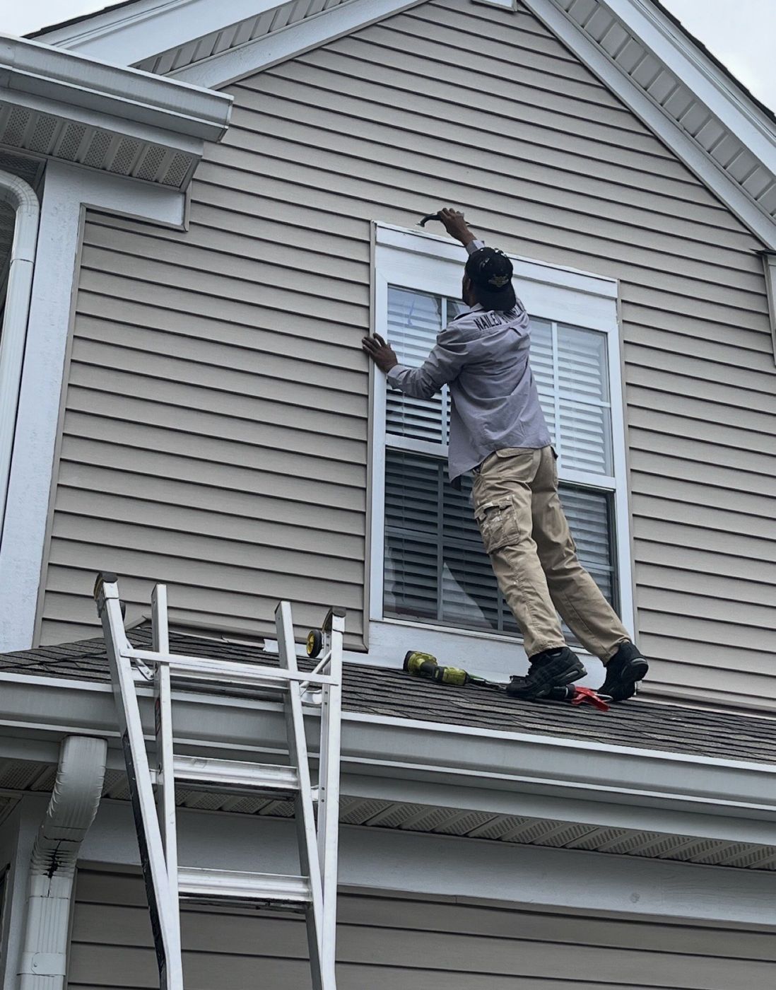 Window work from the roof