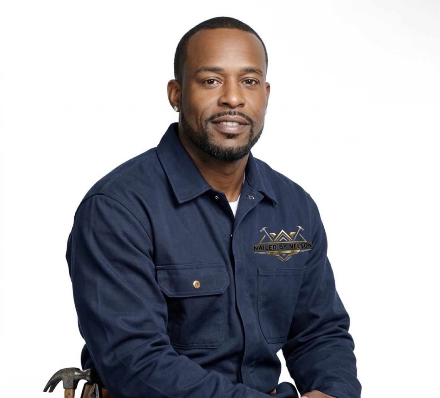 Larry Nelson in his Nailed by Nelson work shirt
