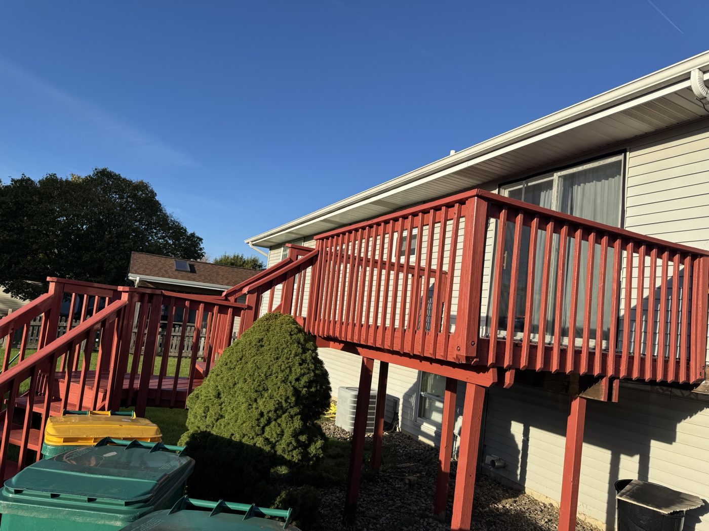 Side view of the deck
