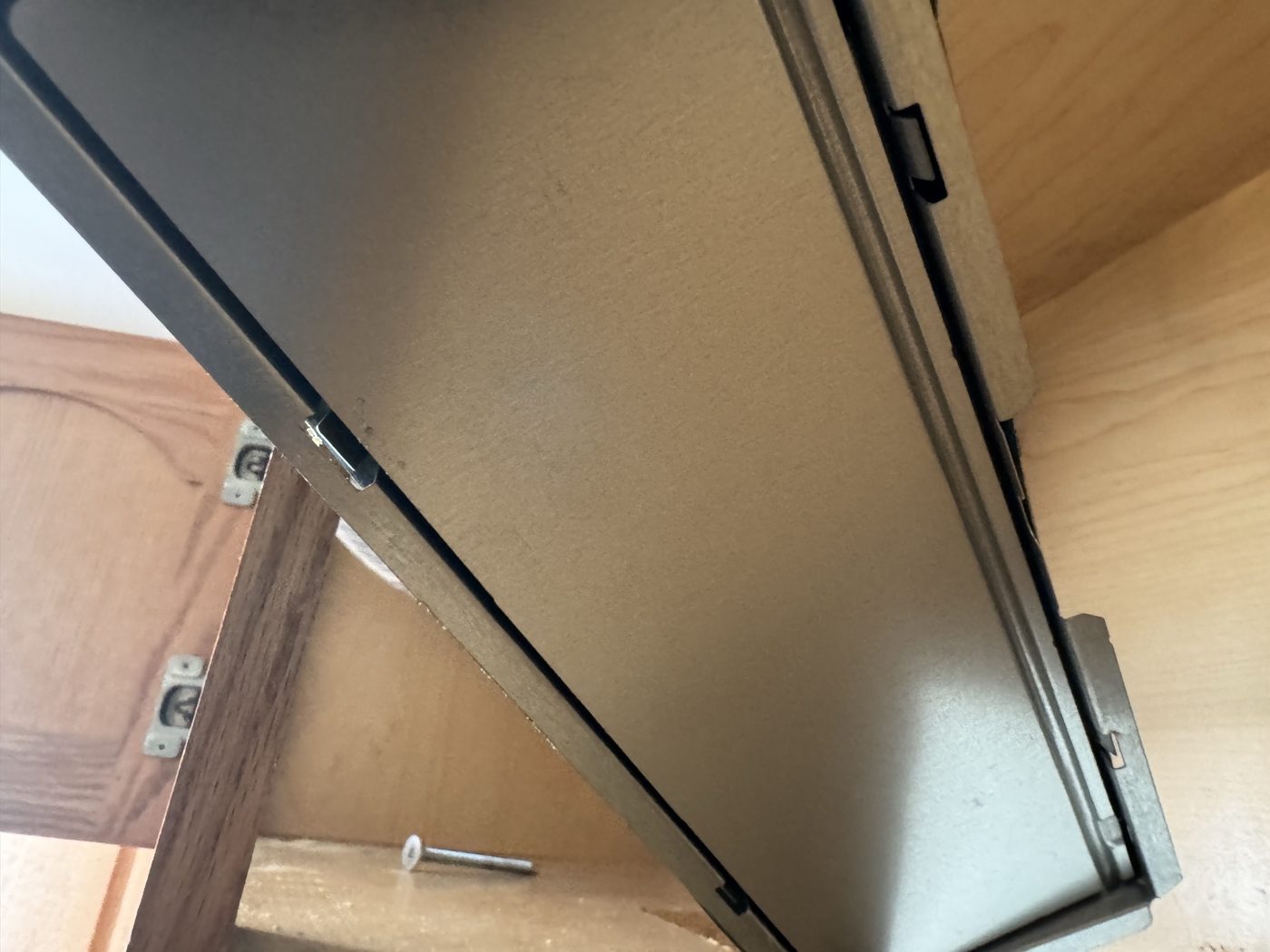 Vent adapter set in place