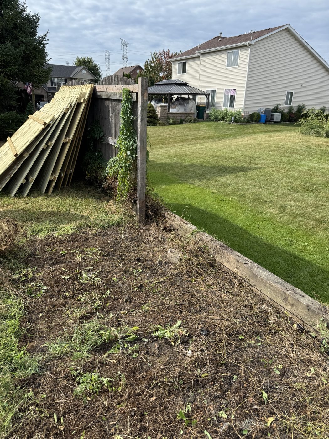New panels staged on site