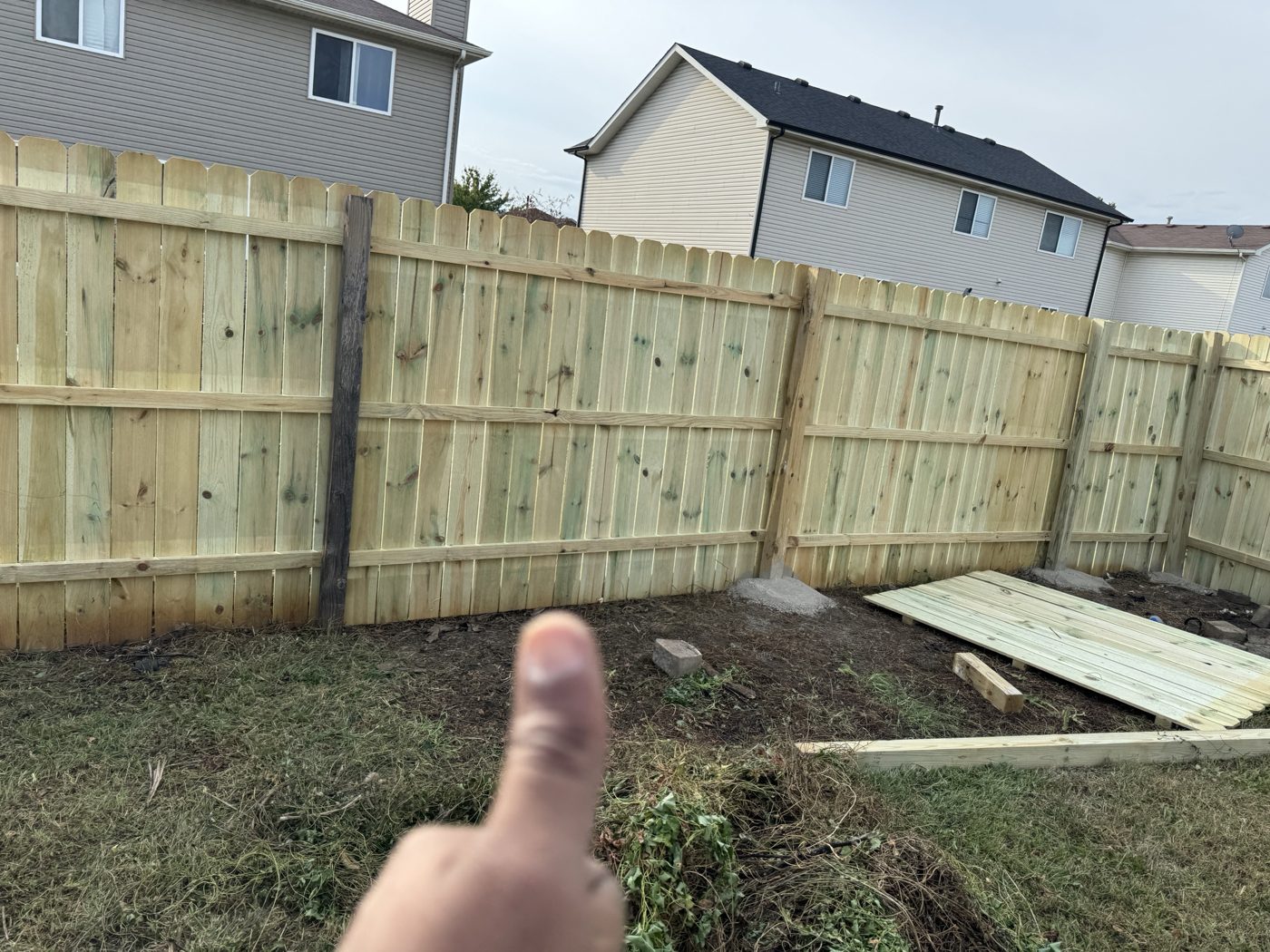 Yard closed in